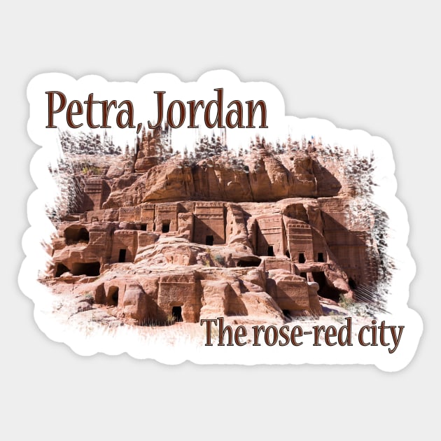 Petra: The Rose Red City Sticker by RaeTucker